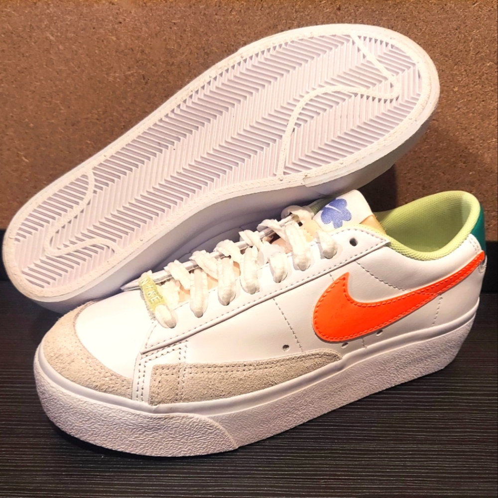 Nike Women’s Blazer Platform Low Size 6 - DX3719 100 - Peach/Cycle Cream